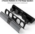 PC Soundbar, 20W Bluetooth Computer Speaker, Wired and Wireless Mini TV Soundbar for Desktop Laptop, Portable Soundbar,USB Powered, 3D Surround Sound, Built-in Microphone, 3.5mm Aux Input & TF, 16". 