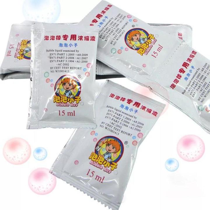 5PC Non-Toxic Bubble Soap Liquid Professional Bubble Water 15ML/Pack Liquid Safe