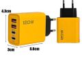 120W USB-C PD Fast Charger | Type-C Quick Charge 4.0/3.0 Wall Adapter for iPhone, Samsung & Android  – Dual Port with Smart Protection for Rapid Charging. 