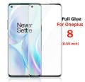For OnePlus 8 (6.55) Full Glue 3D Tempered Glass Screen Protector Edge to Edge. 