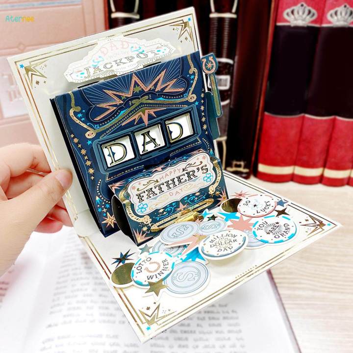 3D Fathers Day Card Funny Handmade Father's Day Gift for Dad Grandpa Husband