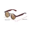 New Classic Steampunk Goth Glasses Goggles Round Flip Up Sunglasses Retro Vintage Fashion Accessories Trend Round Eyeglass. 