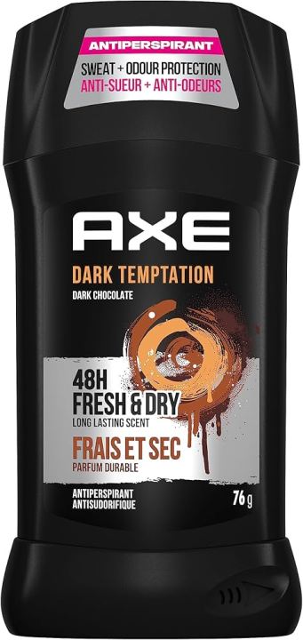 AXE Dark Temptation Antiperspirant Stick for Long Lasting Sweat Protection 48H Anti-Sweat 76 g