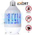 EXORT Mosquito Killer Bulb UV Light Mosquito Killer 2 in 1 LED Bulb Energy Saver 15W LED Light Mosquito Killer Lamp. 