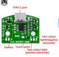 8w Type-C Table Lamp Circuit Board USB Charging Three Gear Stepless Dimming Led Touch Small Night Lamp Control Module green. 
