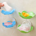 4Colors Flowers Shape Wall Mounted Soap Containers Dish Double Layer Soap Holder Tray Bathroom Soap Dishes. 