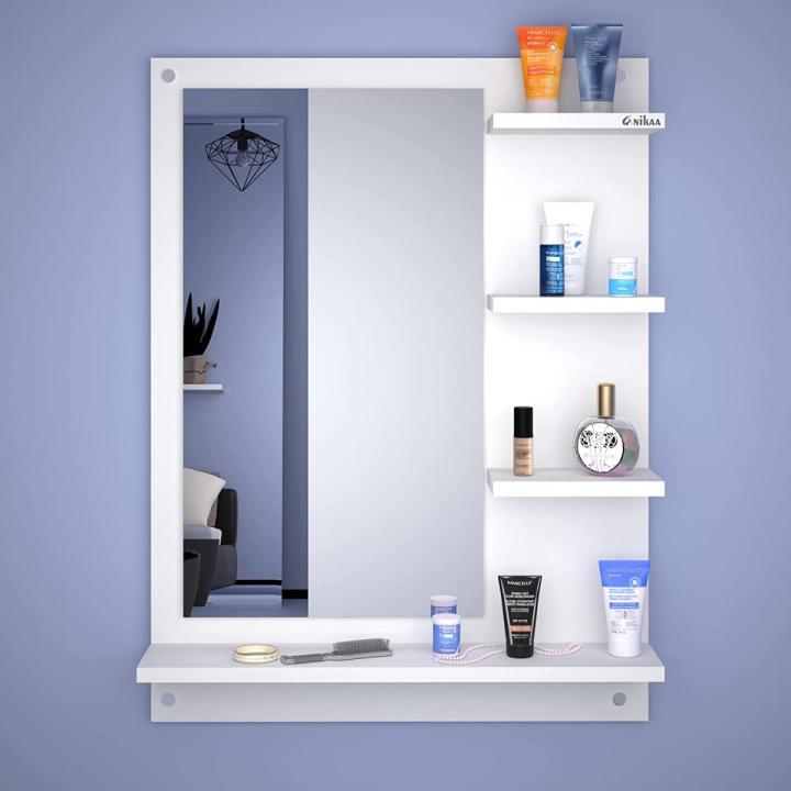 Creative Home Wall Mount Dressing Table / Dresser with Mirror & Shelves in Ready to Assemle Form