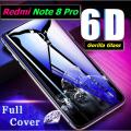 NEW 6D GORILLA Tempered Glass Screen Protector Full Edge For Redmi Note 8 Pro - Black. 