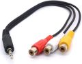 3.5 to RCA Audio Splitter Cable, 3.5mm Mini  TRS Stereo Male to 3 RCA Female Jack Adapter Cord - 25cm (3.5mm Male Straight to 3RCA Female). 
