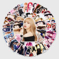 52 pieces of blackpink personality star peripheral luggage, scooter, car, laptop decorative stickers. 