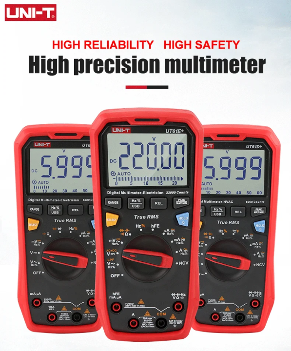 Unit True Rms UNI T UT61B+ UT61E+ UT61D+ Smart Professional Digital Multimeter Tester ...