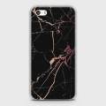 iPhone 5s Cover - SkinLee HQ Hybrid Case (Soft) - Black Rose Gold Marble - SKINLEE-130-1-91-10. 