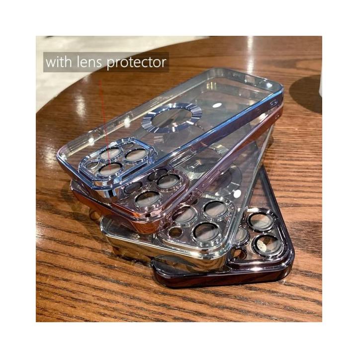 iPhone 7 / 8 / 7 Plus / 8 Plus / X / Xs Max / 11 / 11 Pro / 11 Pro Max / 12 Pro Max / 13 Pro Max / 14 Pro Max 6D Soft Electroplated Back Cover With Camera Lens Protection