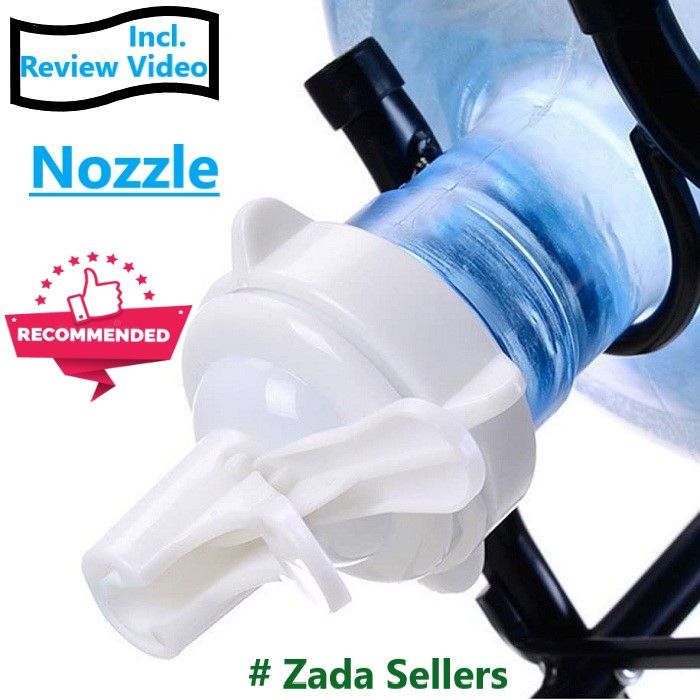 19L Litre Water Bottle Nozzle - Valve - Tap for Large 19ltr Drinking Water Bottles - Large Water Bottel Nozzle - Good Quality Bottled Water 19 Ltr Dispenser - 19 L Faucet Crown Cap 55mm ~20 Litter botle cap nozzel - Nozel - Nozle - White