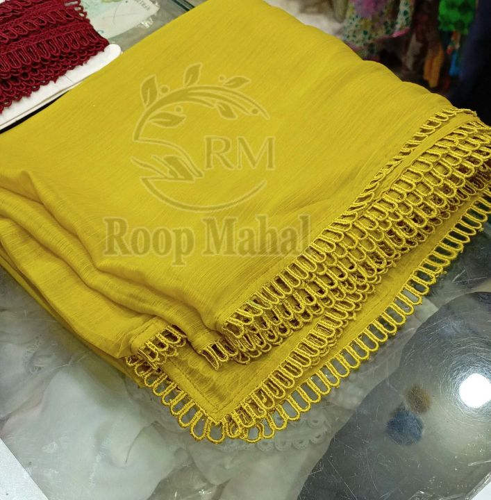 Crinkle%20Chiffon%20Dupatta%20Lightweight%20Fancy%204%20Side%20Ring%20Lace%20Elegant%20Party%20Wear%20for%20Women%20&%20Girls%20Multiple%20Colors%20-%20Image%209