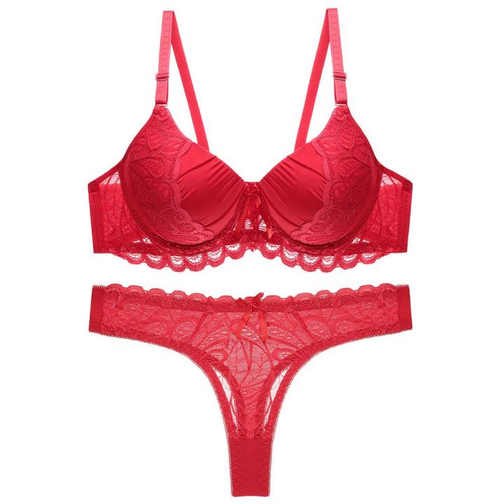 Lace%20Net%20Embroidery%20Double%20Strips%20Adjustable%20Straps%20Round%20Cup%20Bra%20and%20Panty%20Set%20-%20Image%202