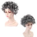 7 Pcs/Set Grandma Old Lady Dress Up Set Granny Costume Wig Adult & Kid Halloween Masquerade. 