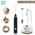 Coffee Beater,2 in 1 Electric Coffee mixer and eggbeater, handheld rechargeable coffee beater, powerful milk frother, Portable coffee mixer, eggbeater hand mixer, electric blender with two detachable whisks by EC mart. 