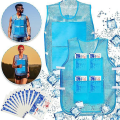 Cooling Vest Summer Cooling Clothes Ice Vest Cool Sunstroke Protective Clothes Reusable Ice Vest for Running. 