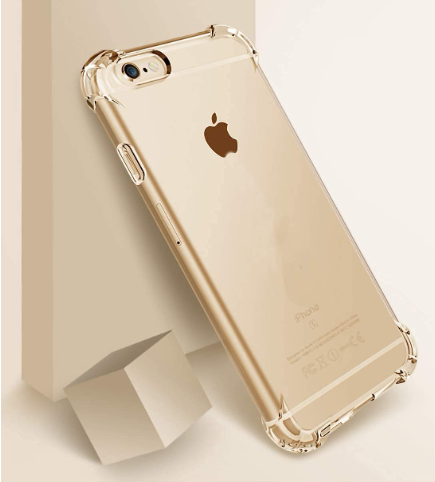 Iphone 6 OR 6S Airbag Case Anti Shock and Anti-Scratch Resistant Clear View Transparent Silicone Back Cover