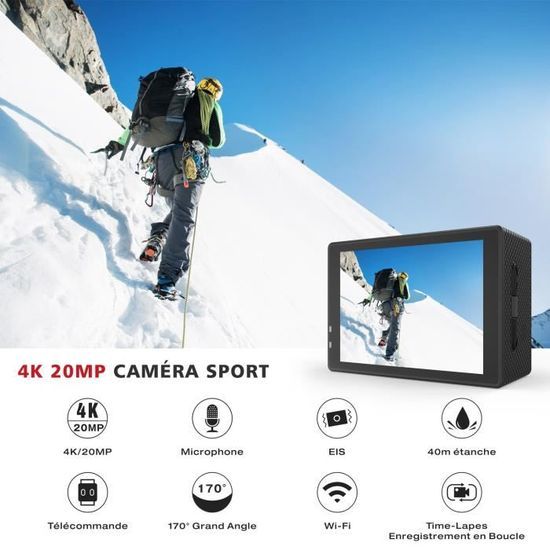 CAMPARK%20X5%204K%2020MP%20WiFi%20Action%20Camera%20Sport%20Camera%20External%20Microphone%2040M%20Waterproof%20Camcorder%20-%20Image%204