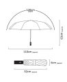 Automatic Folding Umbrella With LED Light Portable Sunny Rainy Umbrellas With Flashlight Windproof LED Torch Umbrella. 