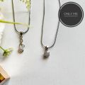 Unique Korean style Music Pendant A very Charming sterling silver with a zircon for Ladies and Girls Stainless Steel Silver Color Music Pendant Necklace Holding Crystal Diamond For Women and Girls  Gift Jewelry For Her And your Loved Ones. 