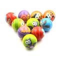 1 piece PU foam sponge bouncy ball 6cm soft hand grasping soft pressure ball children's toy bounce ball cartoon small basketball football NOTE random color & design will be delivered. 