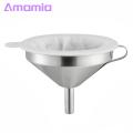200 Fine Mesh Filter Stainless Steel Funnel Set with Fine Mesh Filter Cleaning Brush Kitchen Supplies for Liquid Transfer. 