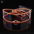 LED Visor Glasses Cybergoth Goggles Cosplay Party Eyewear Orange. 