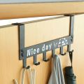 6 Hooks Home Key Base Organizer Multi-Key Wall Hook Stand Clothes Hanger Rack Over The Door. 