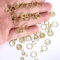 3-12mm Gold Sier Color Loops Open Jump Metal Split Rings Connectors For Diy Jewelry Finding Making Accessories Supplies. 