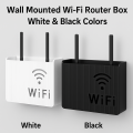 Wall Mounted Wi-Fi Router Storage Box – Cable Organizer & Signal Booster Cover | Decorative Modern Case for Home & Office – White & Black Variants. 