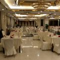 Hotel one-piece chair cover conference theater stool fabric steel pipe hotel wedding banquet chair cover custom. 
