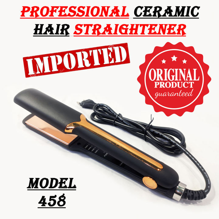 High Quality 458 Professional Electric Hair Straightener Portable Ceramic Straightening Flat Iron Floating Plate Fast Warm