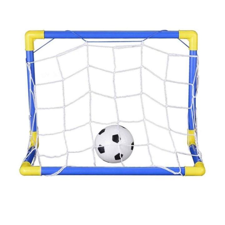 Folding Mini Football Soccer Goal Post Net Set with mp Kids Sport Indoor Outdoor Games s Child Birthday Gift Plastic