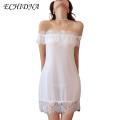 ECHIDNA Women Night Dress Night Dress Women Lace Off Shoulder Nightgown High Elastic Comfortable Slim Fit Sleepwear Nightwear Women Sleepwear. 