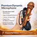 Saeapu TTD-77A Professional Dynamic Wired Microphone 6.5mm Jack Vocal Stage Karaoke Studio Recording Mic With 3 Meter Cable High Sound Clarity Durable Build Plug Play Reliable Performance Pakistan Market Compatible Amplifier Mixer Podcast Speech Interview. 