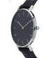 Black Leather Strap Watch- Unisex. 