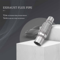 1 PCS Exhaust Flex Pipe Stainless Steel Double Braid Car Exhaust Flexible Joint Tube 2 X 6 Inch with Ends 10 Inch Long. 