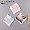 Woman Handkerchief Sweat-absorbent Soft Cotton Eating Snacks Business Trip Portable Scarf Napkin Gift Furoshiki Mendil Bandana. 