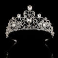 Heart-shaped Tiara Intricate 7.3cm tall Wedding-themed Crown 7 colors Headpiece for Wedding Princess Women Special occasion. 