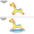 Rocking Ride-ON Giraffe Toy 2 in 1 Fun Play For Toddlers Comes With Flashing Light & Melody Music, Calf Ride On With 4 Wheels Has Storage Under The Seat, Suitable For All Children For Outdoor or Indoor Ride, Best Gift For Baby Boy or Girl. 