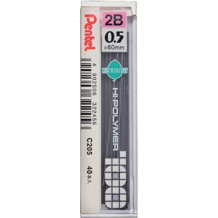 Pentel%20Mechanical%20Pencil%20leads%20Refill%202B%200.5mm%20C205%20Hi-Polymer%20100%20-%20Image%204