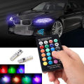 Remote Control LED T10 RGB Color Changing SMD for Car / Bike Parking Lights Bulb with Remote Control. 