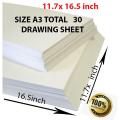 Premium Quality, Smooth, Thick Drawing Paper for Your Art Supplies - Perfect for Sketching, 15Cartridge Paper Size 11.7x 16.5 inches A3 for Sketching.... 