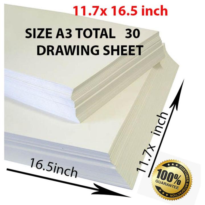 Premium Quality, Smooth, Thick Drawing Paper for Your Art Supplies - Perfect for Sketching, 15Cartridge Paper Size 11.7x 16.5 inches A3 for Sketching...