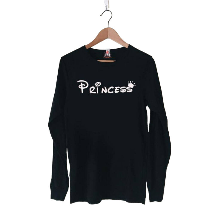Princess Summer Round Neck Black Full Sleeves Printed T Shirts For Girls Women & Ladies