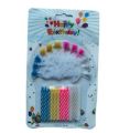 Part Time Happy Birthday Candles, 12 Multicolor Beautiful Candles, Happy Birthday Decoration, Candle. 
