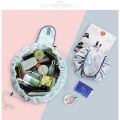 Fashion lazy person cosmetic bag printed drawstring makeup bag Portable Quick Pack Waterproof Travel Bag. 